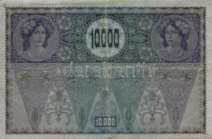Ausztria/Osztrák-Magyar Bank 1918. 10.000K piros, vízszintes "Deutschösterreich" fny-sal, ...