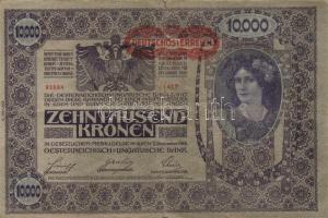 Ausztria/Osztrák-Magyar Bank 1918. 10.000K piros, vízszintes "Deutschösterreich" fny-sal, ...