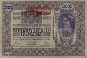 Ausztria/Osztrák-Magyar Bank 1918. 10.000K piros, vízszintes "Deutschösterreich" fny-sal, ...