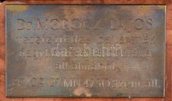 Kiss Kovács Gyula(1922-1984): Dózsa György mellszobra. Bronz. márvány talapzaton. Jelzés nélkül. 22 ...