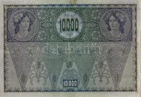 Ausztria/Osztrák-Magyar Bank 1918. 10.000K piros, vízszintes "Deutschösterreich" fny-sal, ...