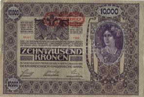 Ausztria/Osztrák-Magyar Bank 1918. 10.000K piros, vízszintes "Deutschösterreich" fny-sal, ...