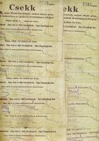 Pápa 1919. "Pápai csekk" 50K (77x) lyukasztással érvénytelenítve, klf variációkban T:III,III/IV