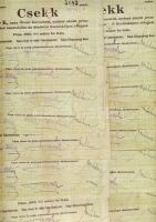 Pápa 1919. "Pápai csekk" 50K (77x) lyukasztással érvénytelenítve, klf variációkban T:III,I...