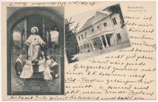 1915 Nagyszarva, Szarva, Velká Sarva, Rohovce (Pozsony); Illésházy kastély, kegykép / castle, icon + POSTAI ÜGYN