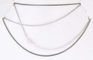 Ezüst(Ag) fantázia nyaklánc, jelzett, h: 45,5 cm, nettó: 2,6 g