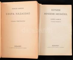 Kinizsi Andor 2 könyve: Egyszer mindenki megnősül. + Csupa házasság. Vidám történetek. Bp., [1942-19...