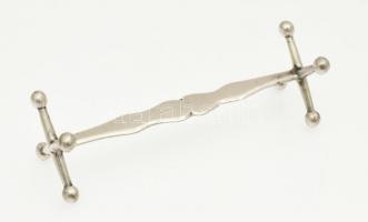 Ezüst(Ag) késbak, jelzett, h: 9,5 cm, nettó: 27,4 g