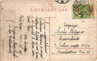 1914 Kolozsvár, Cluj; Szamosi vashíd, Fonciere pesti biztosító. W.L. Bp. 6390. 1910. / Somes bridge,...