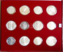 Szovjetunió 1977-80. 5R Ag (14x), 10R Ag (14x) komplett "Olimpia" sor! T:1 Eredeti díszdobozban!