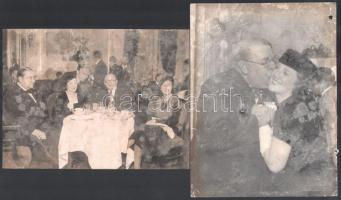 cca 1930 10 db nagyobb méretű színészfotó Angelo és más fotósoktól, rossz állapotban 18x24 cm-ig