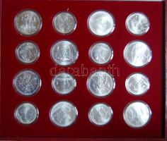 Szovjetunió 1977-80. 5R Ag (14x), 10R Ag (14x) komplett "Olimpia" sor! T:1 Eredeti díszdob...