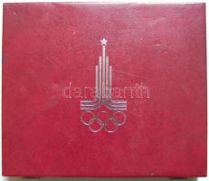 Szovjetunió 1977-80. 5R Ag (14x), 10R Ag (14x) komplett "Olimpia" sor! T:1 Eredeti díszdob...