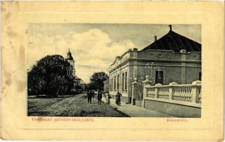 1915 Szinérváralja, Seini; Rákóczi utca, templom. W.L. Bp. 6021. / street, church (EK)