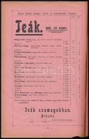 cca 1900 Szeged, Danner Károly csemege, tea, rum, fűszer, ásványvíz kereskedő képes árjegyzéke. Lito...