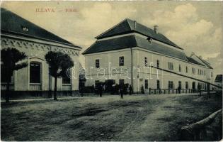 1912 Illava, Illau, Ilava; Fő tér, Vendégfogadó. W.L. Bp. 5790. Littmann Simon kiadása / main square, restaurant and hotel (EK)