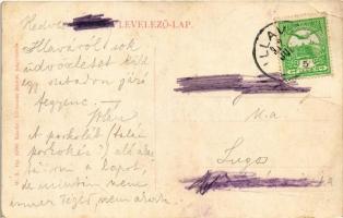 1912 Illava, Illau, Ilava; Fő tér, Vendégfogadó. W.L. Bp. 5790. Littmann Simon kiadása / main square...