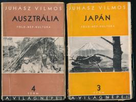 Juhász Vilmos - A világ népei sorozat 4 kötete: Olaszország, Svájc, Japán, Ausztrália. (1-4. sz.) Bp...