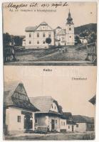 1917 Ratkó, Ratková (Gömör); Ágostai Evangélikus templom, községháza, utca, Dróth Miksa üzlete / church, town hall, street, shop
