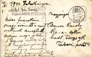 Felsőbánya, Baia Sprie; bevonulási csoportkép honleányokkal, katonákkal és városvezetőkkel / entry o...