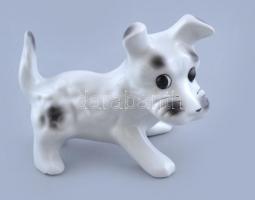 Alba Julia kutya, kézzel festett porcelán, jelzett, hibátlan, m: 12 cm