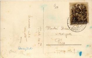 1938 Tiszaújlak, Vulok, Vilok, Vylok; bevonulás, díszkapu, városház / entry of the Hungarian troops,...