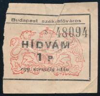 cca 1930 Budapest Hídvámbárca 1P