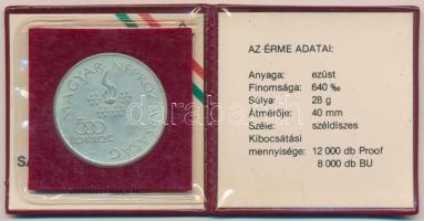 1984. 500Ft Ag "Sarajevoi Téli Olimpia" eredeti tokban, tanúsítvánnyal T:1 patina Adamo EM...