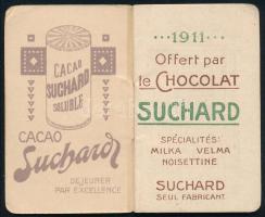 1911 Suchard reklám nyomtatvány mini naptár 5,7cm