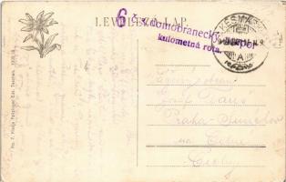 1919 Tátra, Magas-Tátra, Vysoké Tatry; Csorba fogaskerekű vasútállomás, vonatok. Feitzinger Ede No. ...