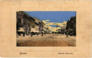 1913 Zombor, Sombor; Kossuth Lajos utca, üzletek. W.L. Bp. 3737. / street, shops (EK)