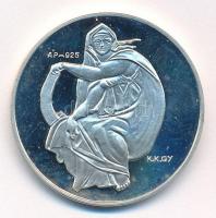 Kiss Kovács Gyula (1922-1984) DN "Michelangelo" kétoldalas jelzett Ag emlékérem (16,22g/0....