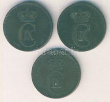 Dánia 1874-89. 2ö (3x) IX.Krisztián T:3