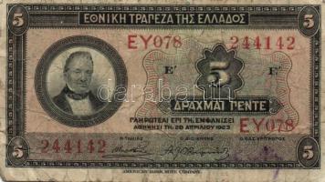 Görögország 1923. 5Dr T:III