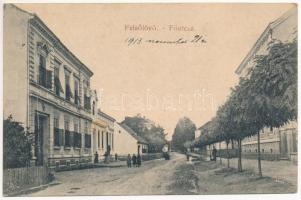 1913 Felsőlövő, Oberschützen; Hauptstrasse, Hotel / Fő utca, Neubauer szálloda. Kirnbauer Otto / main street, hotel