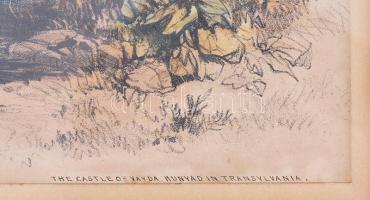 Vajdahunyadi vár, Erdély (Castle Vajda Hunyad in Transylvania). Litográfia, papír, jelzés nélkül, 36...
