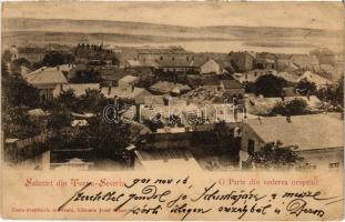 1901 Turnu Severin, Szörényvár; O Parte din vederea orasului (EK)