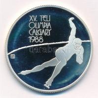 1986. 500Ft Ag "XV. Téli Olimpia Calgary 1988" kapszulában T:PP patina Adamo EM98