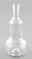 Zwack J. és Társai régi italos üveg palack, dombornyomott, formába öntött, m: 22 cm