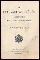Szent István könyvek két kötete (77., 114.): 
Balanyi György: A római kérdés.; 
Polzovics Iván: A ...