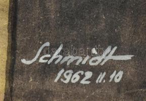 Schmidt Rudolf (?-): Budapest, Halászbástya, 1962. Akvarell, papír. Jelzett. Feltekerve. Lapszéli ap...