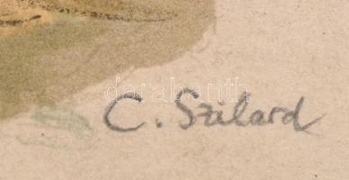 Szilárd Klára (Claire Szilard, 1921-2017): Sziklás táj. Litográfia, papír. Jelzett. Számozott: 45/10...