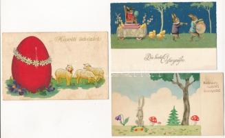 19 db RÉGI üdvözlő motívum képeslap vegyes minőségben / 19 pre-1945 greeting motive postcards in mixed quality