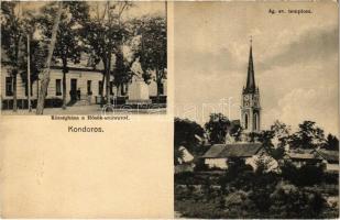 1931 Kondoros, Ágostai evangélikus templom, községháza, Hősök szobra