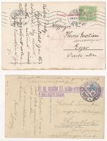 10 db RÉGI első világháborús katonai képeslap vegyes minőségben, pár Feldpost / 10 pre-1945 WWI mili...