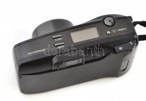 Olympus Superzoom 120 35mm fényképezőgép, az exponáló gomb borítása sérült, egyébként jó állapotban,...