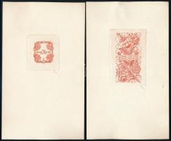 Nagy Árpád Dániel (1894-1959) 4 db klf ex libris. Rézkarcok, jelzettek. 8,5x5,5 cm