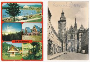 36 db MODERN csehszlovák város képeslap: sok Kassa és Rozsnyó / 36 modern Czechoslovakian town-view postcards: many Kosice and Roznava