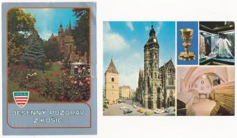 36 db MODERN csehszlovák város képeslap: sok Kassa és Rozsnyó / 36 modern Czechoslovakian town-view ...