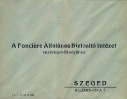 1934-1937 5db régi biztosítási irat, mint Fonciére vagy a Hazai Általános Biztosító Rt